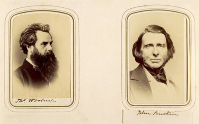 Porträts von Thomas Woolner und John Ruskin von English Photographer